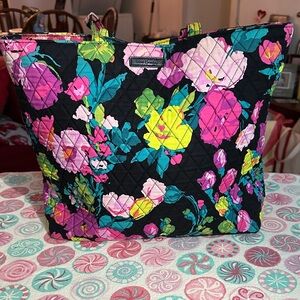 Vera Bradley Black Floral Tote